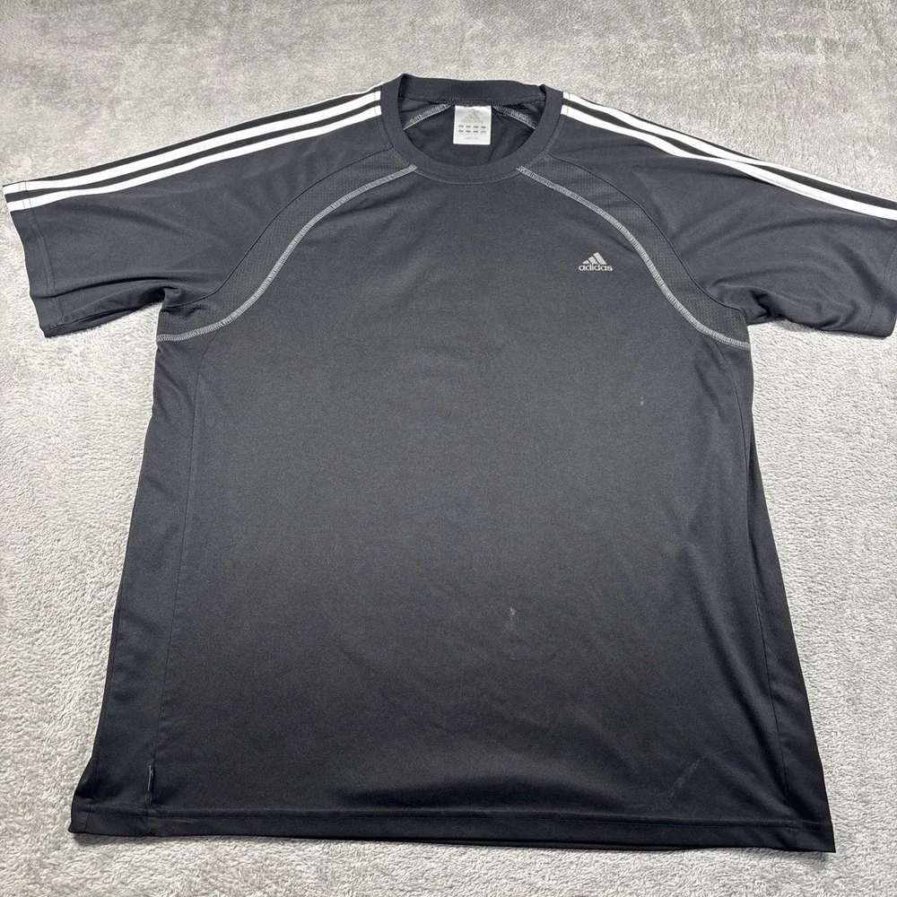 Adidas Crewneck Pullover 3 White Stripes Black White Shirt Men's Size 2XL